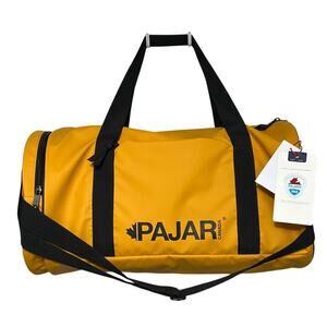 Pajar Canada Duffle Bucket Bag NWT Large Yellow Carryall Sporty Adjustable Strap
